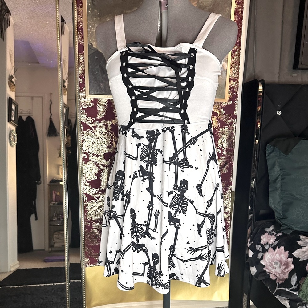 ￼Skeleton Goth Dress